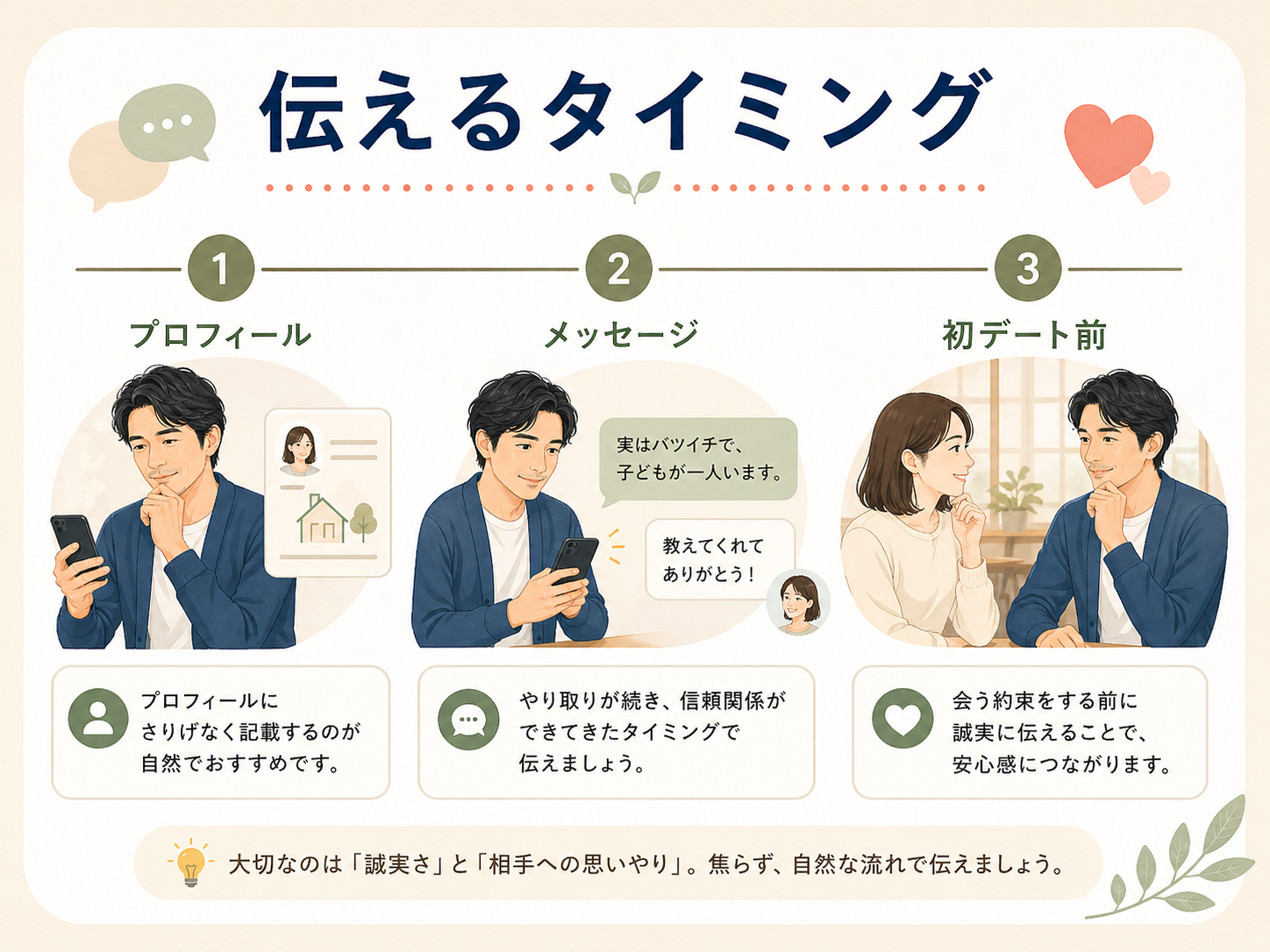 離婚歴を伝えるタイミング