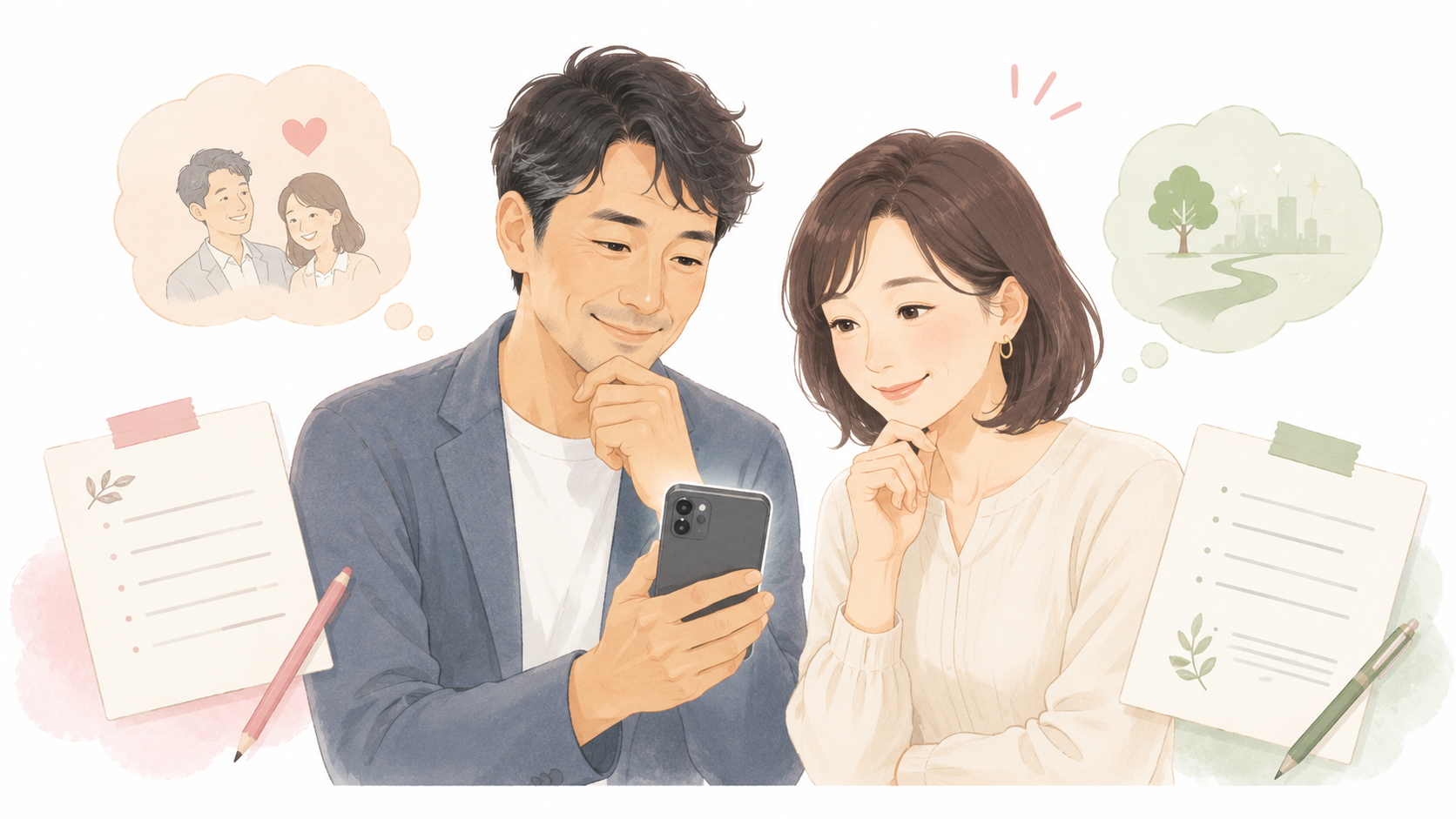 40代バツイチ向けプロフィール作成のイメージ